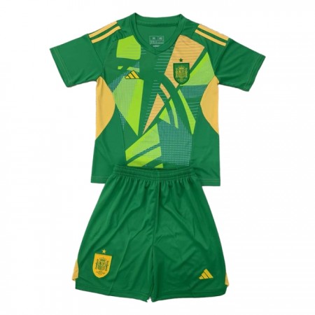 Camiseta de fútbol España Portero Niño Euro 2024 Verde